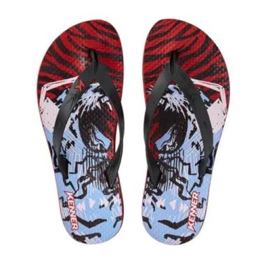 Imagem de Chinelo Kenner Summer Music Masculino - Vermelho e Preto - 40