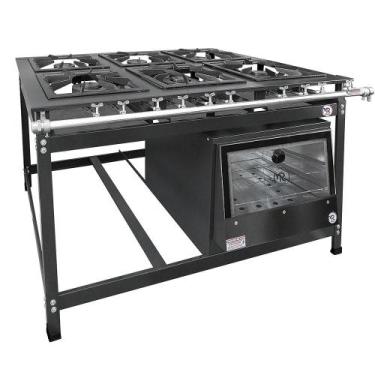 Imagem de Fogão Industrial 6 Bocas 3 Duplas Baixa Pressão MR Fogões com Forno P8
