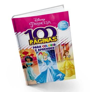 Imagem de Livro Infantil 100 Páginas Encantadas para Colorir Disney - Princesas 