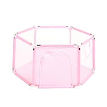 Imagem de Cercadinho Hexagonal PlayPen para Bebê, 126x108x66 cm, Rosa e Azul (ROSA)