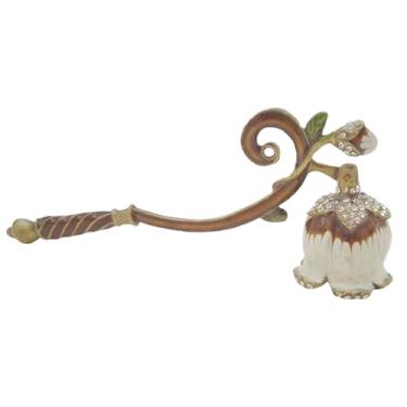 Imagem de Vela Snuffer Elegante Retrô Lily of The Valley Extintor de Vela 16 cm Rolha de Metal com Alça Longa Decorativa Snuffer para Apagar Chamas.