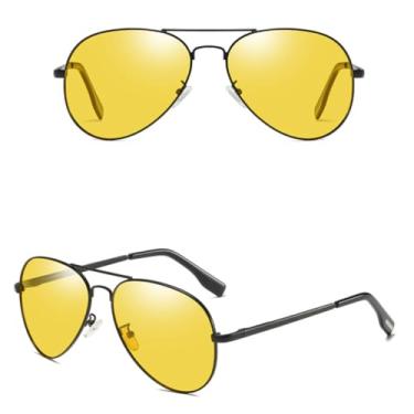 Imagem de HCHES Óculos de sol retrô de metal, masculino, polarizado, uv400, fashion, para dirigir, fotocrômico, feminino (6)