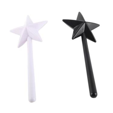 Imagem de Yosoo 2pcs Wand Moldar Sal e Agitador, Plástico para Dispensador de Sal Em Forma de Estrela Fofa Material de Cozinha Branca Preta, para Mulheres, Aprimore a Decoração
