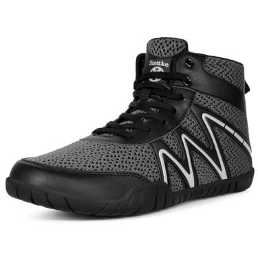 Imagem de Tênis de boxe masculino de luta livre com sola zero drop, Cinza escuro, 9 Wide