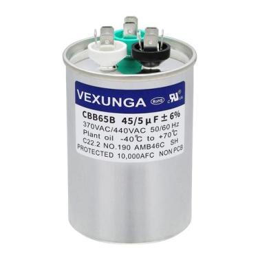 Imagem de Capacitor VEXUNGA CBB65B 45+5uF 370/440V para motor de ar condicionado
