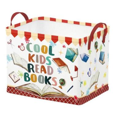 Imagem de Cesta de armazenamento Runtoo Cool Kids Read Books à prova d'água 40x3