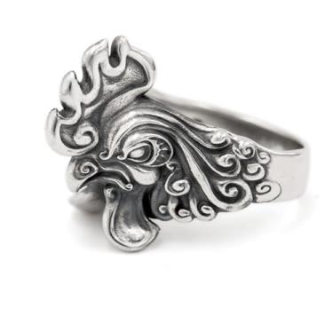 Imagem de Psivika Anéis abertos ajustáveis em forma de animal amizade festa de aniversário joias de Natal punk gótico hip hop joias, Size7, Latão, Sem pedra preciosa