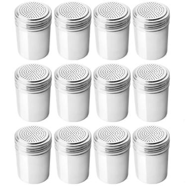 Imagem de 12 Saleiros de Inox Restaurante Lanchonete 230ml Mesa Dosador Plasvale Porta Temperos