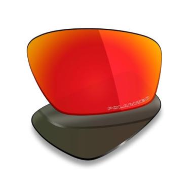 Imagem de Mryok Lentes de reposição polarizadas Plus compatíveis com Oakley Crosslink Zero OX8076 56 mm - Vermelho fogo