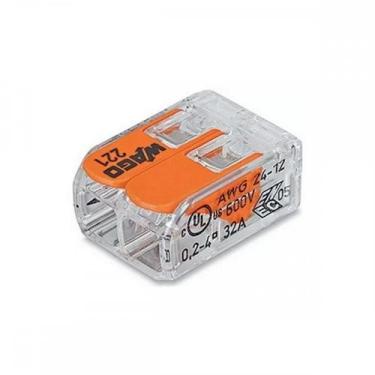 Imagem de Conector Wago Emenda 2 Polos - 4Mm - 32A. - 221-412 Cartela Com 6 Peca