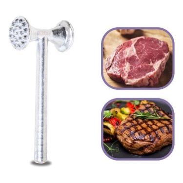 Imagem de Martelo Batedor De Bife Em Alumínio Amaciador De Carne - DIVIFORTE