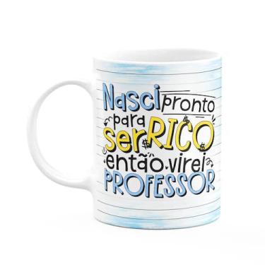 Imagem de Caneca Professor - Nasci pronto para ser rico - JPS INFO