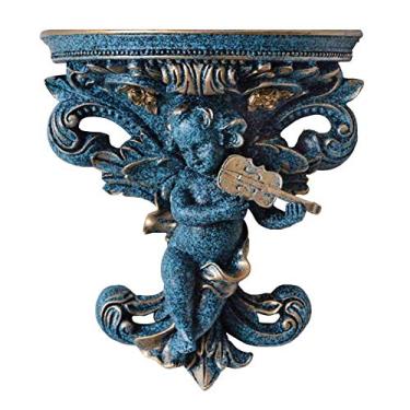 Imagem de CUTPOIY Vaso para pendurar na parede de resina retrô estilo europeu para sala de estar, sala de jantar, quarto, cozinha, escritório, hotel, decoração de parede, decoração de casa, vasos de flores