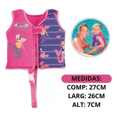 Imagem de Colete Infantil Regata Com Espuma Tamanho M/g Rosa Até 30kg - mor