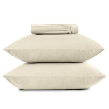 Imagem de Jogo de Lençol Altenburg Casal Três Peças 138x188x30, UN, BEGE MOCHA