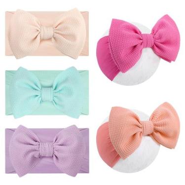 Imagem de Banda para Bebé Lanmerry 5Pcs de Nylon Suave con Moños de 15 cm