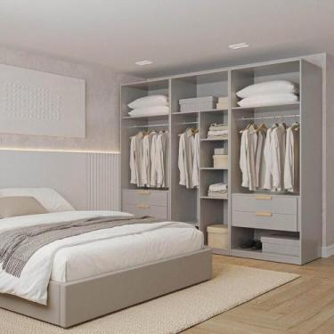 Imagem de Guarda-Roupa Modulado 3 Peças sem Portas Jade CabeCasa MadeiraMadeira 