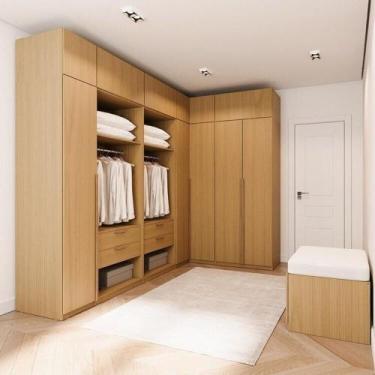 Imagem de Guarda-Roupa Modulado de Canto 10 Peças 14 Portas Jade CabeCasa Madeir