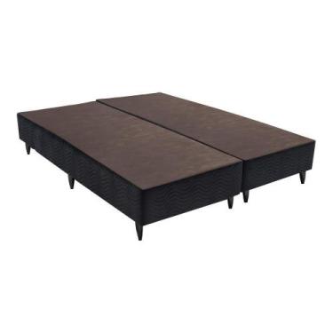 Imagem de Base Camurça Preto Queen (158X198X23) Ortobom