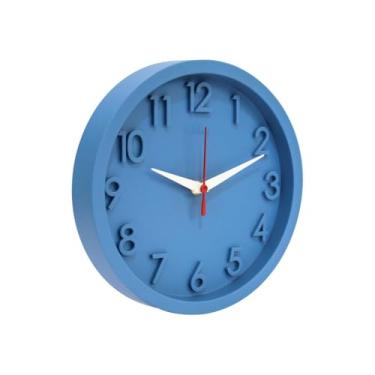 Imagem de Relogio de Parede, Pilha Inclusa, Relógio de Parede Decoração Cozinha Sala 3d, 24×4cm(AZUL)
