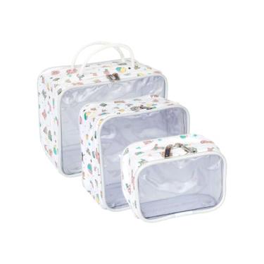 Imagem de Kit 3 Pçs Necessaries Bebê e Infantil Impermeável com Visor e Zíper