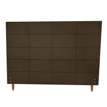 Imagem de Cabeceira Larissa Para Colchão 1,58m Para Colchão Queen Size Suede Marrom - Aurora Line