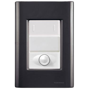 Imagem de Cj Interruptor Paralelo + Dimmer Ajustável Giz Grafite Tramontina Completo Pronto Tramontina