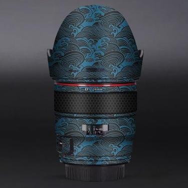Imagem de EF 24 1.4 L II Protetor de Lente de Câmera Revestimento Película Protetora Vinil Película Adesivo Premium para Canon EF 24 mm F1.4 L II (Azul Onda)