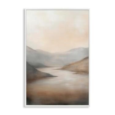 Imagem de Stupell Industries Formado por Mountains Landscape Black Framed Giclee Art, design by Petal Prints Design, 24 x 16