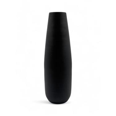 Imagem de Hosley Vaso preto de 40 cm de altura para decoração de casa, vaso grande ideal para flores secas, arranjos florais, casamentos, casa, escritório, design de metal elegante