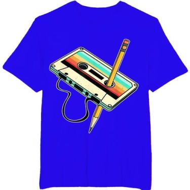 Imagem de Camiseta Masculina Retrô Vintage Anos 80 - Estampa Fita Cassete, BR-G2