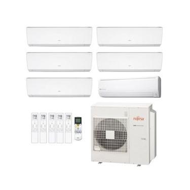 Imagem de Ar-Condicionado Multi Split Inverter Fujitsu 45.000 (2x Evap HW 7.000 + 2x Evap HW 9.000 + 1x Evap HW 12.000 + 1x Evap HW 18.000) Quente/Frio 220V