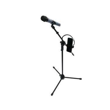 Imagem de Kit Pedestal Tripé P/ Microfone + Cachimbo + Suporte Celular