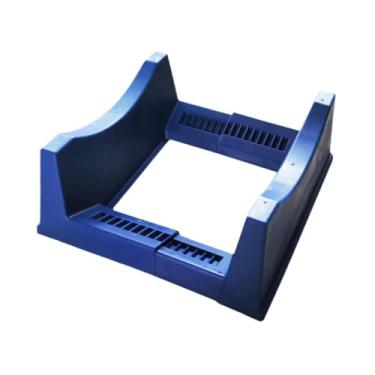 Imagem de JicSuXi Suporte para pneus de carro com largura ajustável, fácil de montar, base para exibição de pneus e rodas, ideal para feiras e exposições, Azul