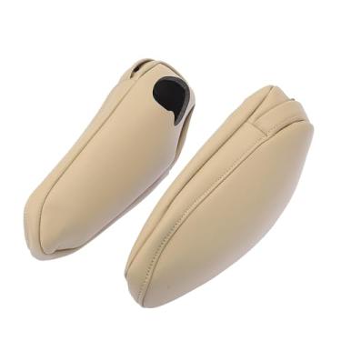 Imagem de Unifizz 1 par de capa para console central de carro capa de apoio de braço de microfibra couro bege para Toyota Sienna 2011 2012 2013 2014 2015 2016 2018 capa de descanso de braço