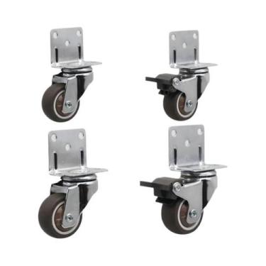 Imagem de Rodízio De Borracha Macia Em Forma De L 4 Peças Universal Roda Giratór