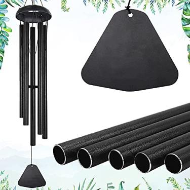 Imagem de Sinos de Vento Grandes Afinados à Mão 36 com Melodias Relaxantes em Memória Decoração Jardim Personalizada Única