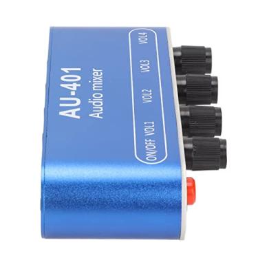 Imagem de Generic Misturador Estéreo 4 Em 1 Amplificador Seletor de Som Com Ajuste de Volume para Fone de Ouvido de Laptop PC, Liga de Alumínio Azul