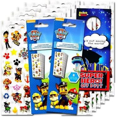 Imagem de Paw Patrol Pacote de adesivos - Pacote com 16 folhas de adesivos de recompensa para meninos, meninas, crianças, festas de aniversário, artigos de festa | Lembranças de festa Paw Patrol