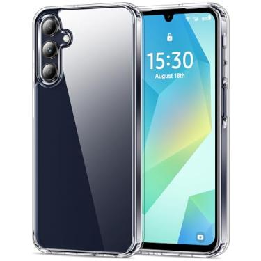 Imagem de HOOMIL Capa para Samsung Galaxy A16 5G, antiamarelamento, proteção contra quedas, capa traseira rígida transparente antiarranhões - transparente