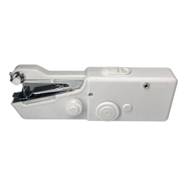 Imagem de Máquina de Costura Manual Portátil, 12 Pontos Ajustáveis, Branca, 21.5x7x3 cm, 228g, Alimentação por Pilhas, com Bobina e Agulha