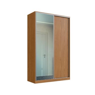 Imagem de Guarda-Roupa Solteiro com Espelho Myra 2 Portas 3 Gavetas Freijó