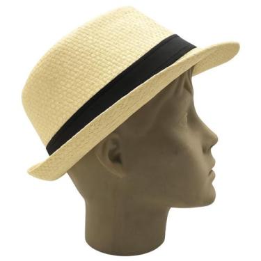 Imagem de Chapéu Estilo Panamá Malandrinho Social Clássico (unisex) Cor:PalhaTam