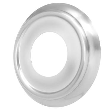 Imagem de Zorfeter Anel de cobertura de bico de banheira de metal, placa decorativa de acabamento de bico de banheira junta de espuma, 3-1/2 polegada ID 3-5/8 polegadas OD para renovação de banheiro (cromado)