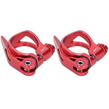 Imagem de KIMISS 2 Pçs C73 Liga de Alumínio 31.8mm Mountain Bike Clipe de Selim de Liberação Rápida, Braçadeira de Tubo de Bicicleta Ajustável para 27.2mm/28.6mm Selim (#1)