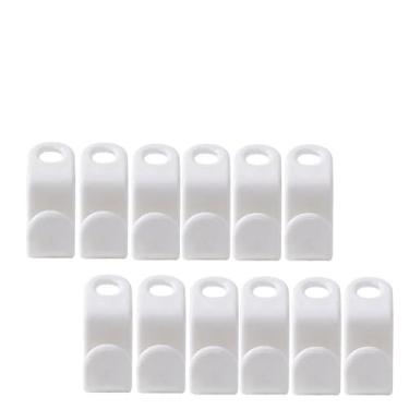 Imagem de Gancho de Cabide Superposto Plástico Espessado 50 Pacotes Conjunto Fácil Usar Conveniente Alta Durabilidade Uso Diário F