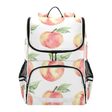 Imagem de Back to School Bag Custom Pink White Yellow Peach Girls' Backpack for Kids Student Large Bookbags for Elementary Funny Backpacks Boys, 18L
