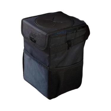 Imagem de Lixeira De Carro Dobrável E À Prova De Vazamentos Com Tampa, Organizad