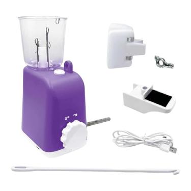 Imagem de Baoblaze Máquina de tricô e crochê elétrica automática, tear de tricô para uso doméstico, ferramenta de tecelagem para pulseiras, ideal para iniciantes e, Tolet