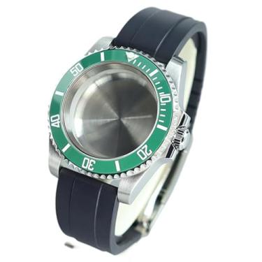 Imagem de FEIYASHI Caixa de relógio mecânico SUB Diver de 40 mm de aço inoxidável para movimento NH35 NH34/36/38 Miyota8215 8205 ETA2824 PT5000, Tampa inferior sólida 4, For Miyota8215 8205 Movement, Caixa de